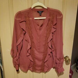 Simply Vera Wang BoHo shear blouse